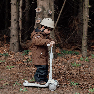 Самокат со светящимися колесами Vanilla Copenhagen "Honeybee", серый, маленький